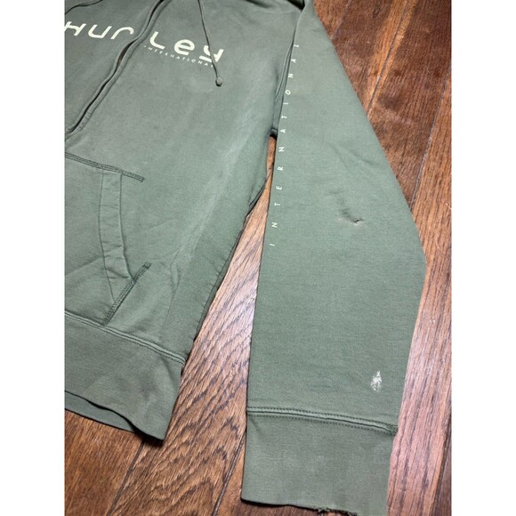 Vintage Hurley Hoodie Men’s XL Green Zip Up Sweater Skate Surf Y2K Grunge - Picture 3 of 5